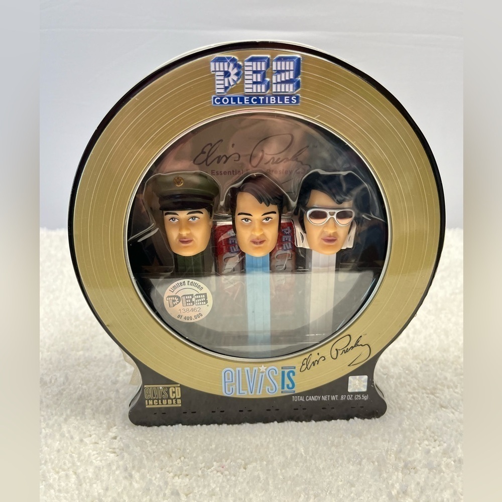 PEZ Elvis Presley Limited Edition 3-Pack Candy Dispenser Tin-Sealed New in Pkg